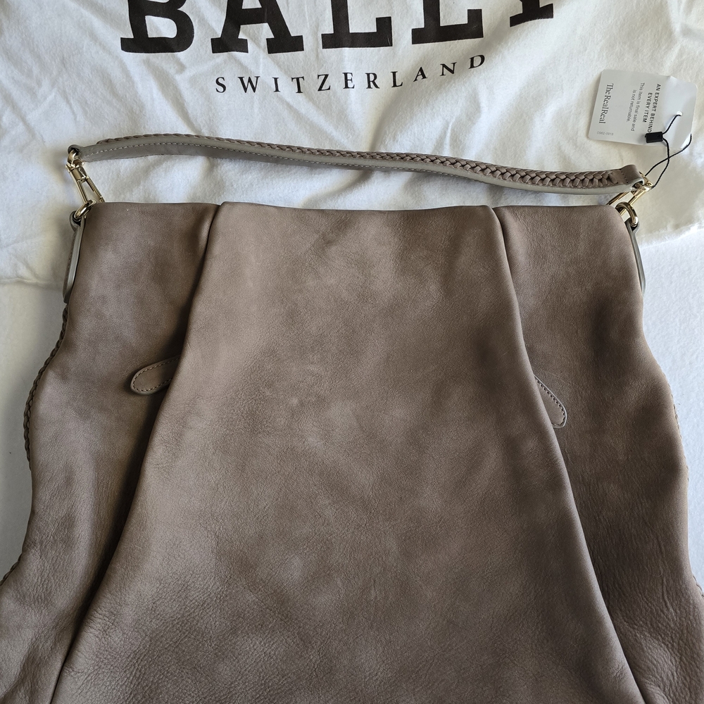 BALLY Taupe Leather Suede Women's Bag